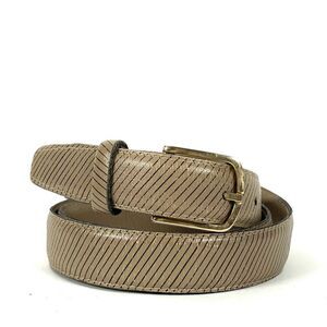 Vintage MATRAS Genuine Leather MCM Belt Striped Tan‎ size 40/100